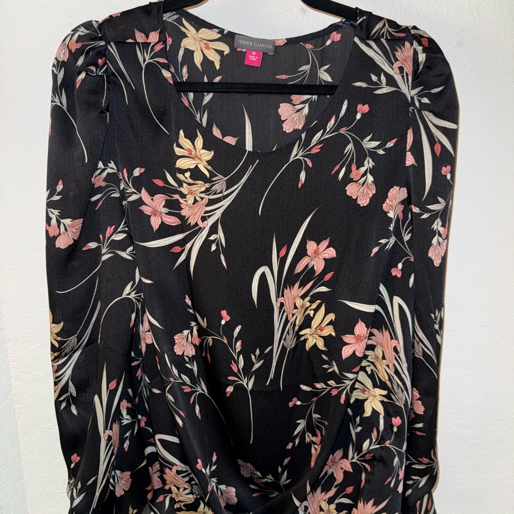 Black Floral Blouse
